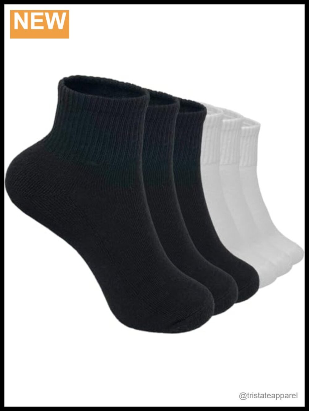 6 Pairs Women Cotton Ankle Athletic Socks Cushioned Quarter Crew